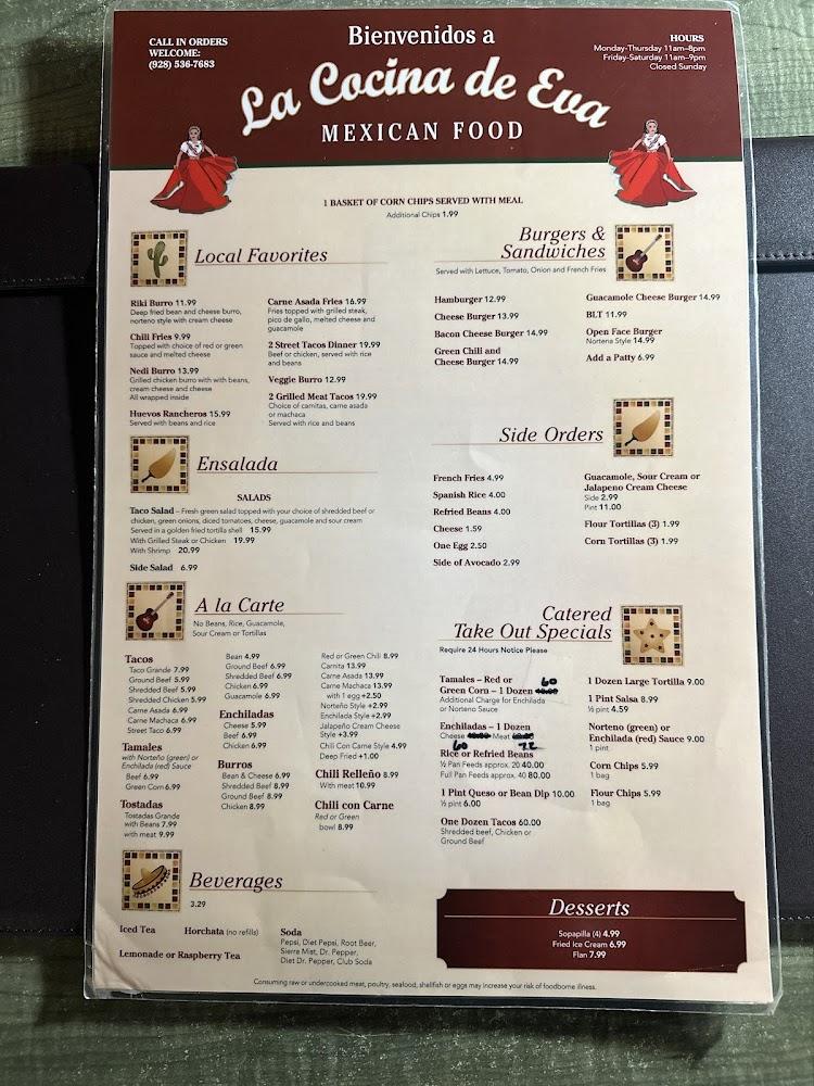 La Cocina De Eva Menu image 2