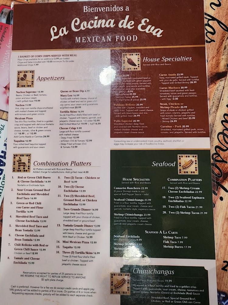 La Cocina De Eva Menu image 3