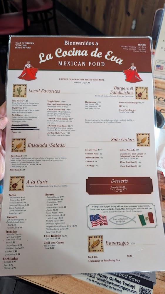 La Cocina De Eva Menu image 4